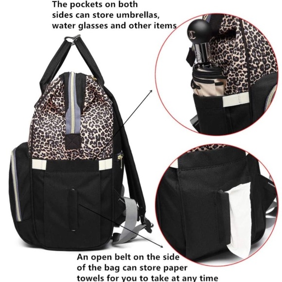 NWTs!๐ Diaper Bag Leopard Print Backpack๐ - Picture 6 of 8